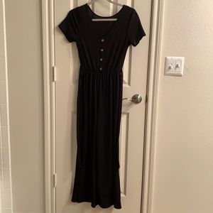 Lightweight black romper small